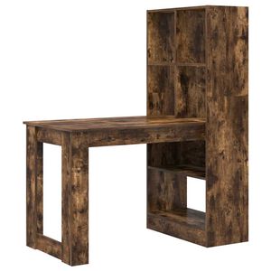 vidaXL Stol Dimljeni hrast Konstruirano drvo 122 x 67 x 145 cm