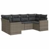 vidaXL 6-dijelni set vrtnih sofa od poliratana s jastucima sivi