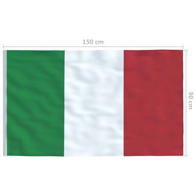 vidaXL Talijanska zastava s aluminijskim stupom 4 m
