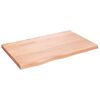 vidaXL Stolna ploča svjetlosmeđa 80x50x(2-4) cm tretirana hrastovina