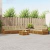 vidaXL Set vanjskih sofa s jastukom 8 pcs Prirodna i bež