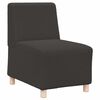 vidaXL Modularna sofa bez naslona za ruke tamno siva 55 cm kovrčava tkanina imitacija vune