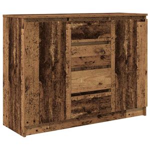 vidaXL Komoda s ladicama staro drvo 100,5x35x76 cm konstruirano drvo