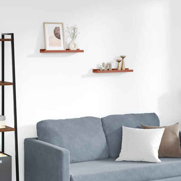 vidaXL Polica na zidu 2 pcs Crvena 40 x 9 x 3 cm Konstruirano drvo