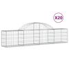 vidaXL Lučne gabionske ko&scaron;are 20 kom 200x30x40/60 cm pocinčano željezo