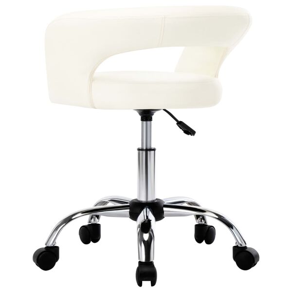 vidaXL Blagovaonske stolice od umjetne kože 2 kom bijele