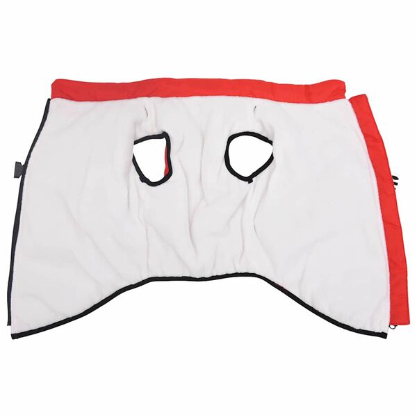 vidaXL Kaput za pse s pojasom Crvena 3XL Flis i Poliester