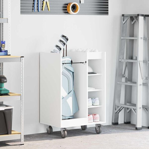 vidaXL Golf ormar s kotačem Jednobojno Bijelo 65 x 45 x 98 cm