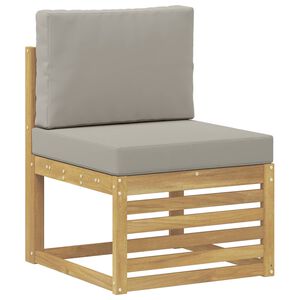 vidaXL Srednja sofa za van Čvrsto drvo akacije Bijela