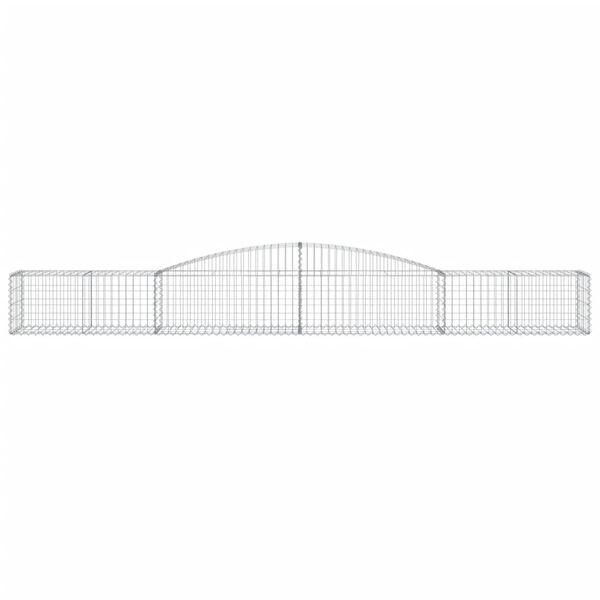 vidaXL Lučne gabionske košare 3 kom 400x50x40/60 cm pocinčano željezo