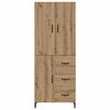 vidaXL Highboard Umjetnički hrast 69,5 x 34 x 180 cm Konstruirano drvo