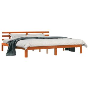 vidaXL Krevetna konstrukcija Vosak smeđa 203.5 x 205.5 x 69.5 cm