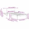 vidaXL Krevetna konstrukcija Smeđa 100 x 200 cm Čvrsto borovo drvo