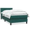 vidaXL Box spring krevet s madracem tamnozeleni 100x210 cm bar&scaron;unasti