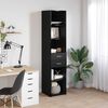 vidaXL Highboard Crni hrast 40 x 42,5 x 185 cm Konstruirano drvo