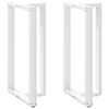 vidaXL Noge za barski stol T-oblika 2 kom Bijele 60x35x(110-111) cm Čelik