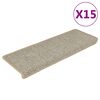 vidaXL Samoljepljivi otirači za stepenice 15 kom 65x21x4 cm svijetlo zeleni