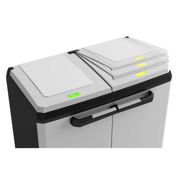 Keter ormarić za reciklažu Split Premium sivo-crni 92 cm