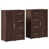 vidaXL Komoda 2 kom boja smeđeg hrasta 60x31x84 cm konstruiranog drva