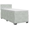 vidaXL Boxspring krevet s madracem Svjetlosiva 90 x 190 cm Bar&scaron;un