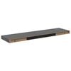 vidaXL Plutajuće zidne police 2 kom sjajne sive 90 x 23,5 x 3,8 cm MDF