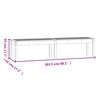 vidaXL Vrtna klupa s 2 sjedala crna 203,5x44x45 cm masivna borovina