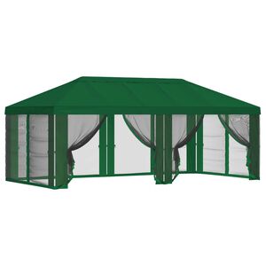 vidaXL Pokrov za gazebo s bočnim zidovima 6 x 3 m Zelena Poliester 190