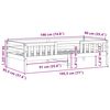 vidaXL Okvir kreveta bez madraca bijeli 90 x 190 cm masivna borovina