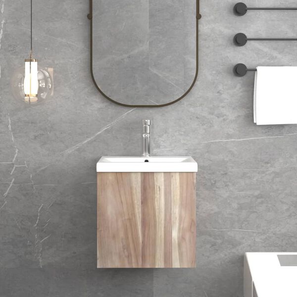 vidaXL Zidni kupaonski ormarić 41 x 38 x 40 cm od masivne tikovine