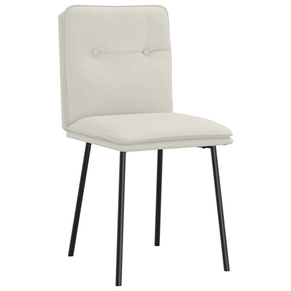 vidaXL Blagovaonske stolice 2 kom krem baršunaste