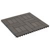 vidaXL Pločice za decking 22 pcs Tamno smeđa 30 x 30 cm