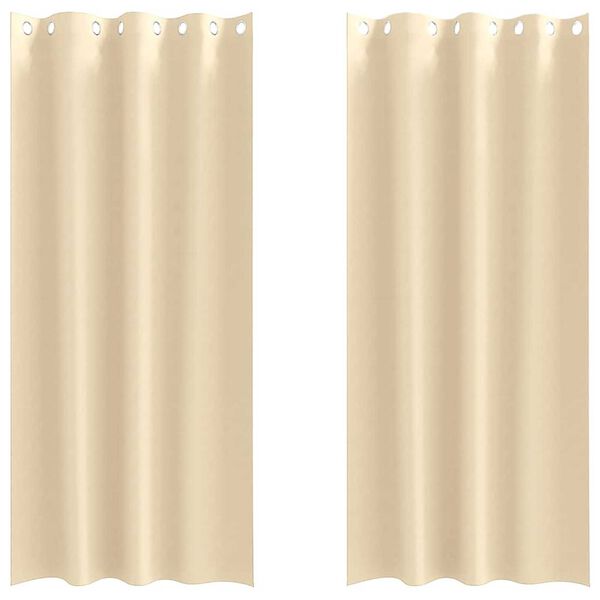 vidaXL Zavjese za blackout s prstenovima 2 pcs Krema 225 x 140 cm