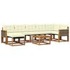 vidaXL Set vanjskih sofa s jastukom 8 pcs Prirodna i krem
