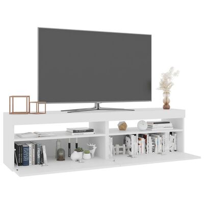 vidaXL TV ormarići s LED svjetlima 2 kom sjajni bijeli 75 x 35 x 40 cm