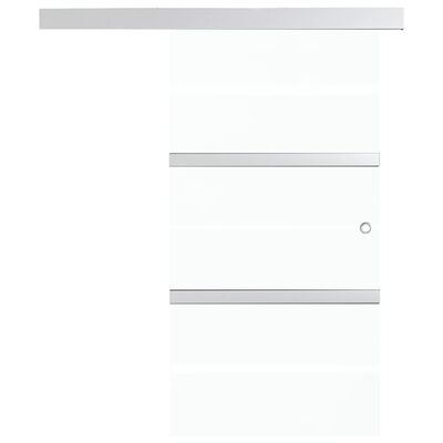 vidaXL Klizna vrata od stakla ESG i aluminija 90 x 205 cm srebrna