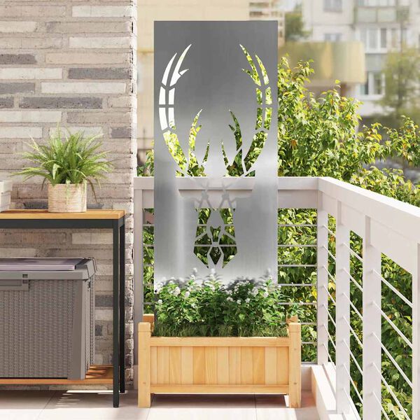 vidaXL Privatnost u vrtu Srebrno 50 x 140 cm Pocinčani čelik