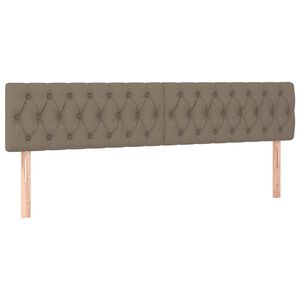 vidaXL Uzglavlja smeđesiva 200x7x78/88 cm od tkanine