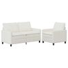 vidaXL Set sofe 2 pcs Krem Poliester