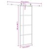 vidaXL Klizna vrata s priborom crna 76 x 205 cm kaljeno staklo