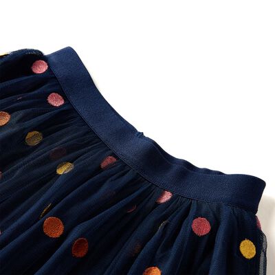 Dječja suknja od tila s točkicama modra 92