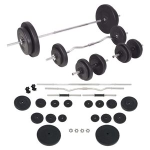 vidaXL Set &scaron;ipki i utega 90 kg