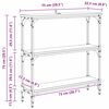 vidaXL Konzolna stolica s policom Umjetnički hrast 75 x 22,5 x 75 cm