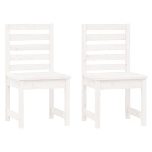 vidaXL Vrtne stolice 2 kom bijele 50x48x91,5 cm masivna borovina