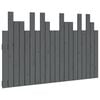 vidaXL Zidno uzglavlje sivo 127,5x3x80 cm od masivne borovine