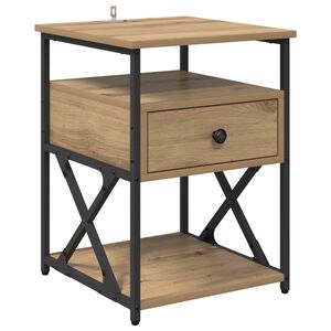 vidaXL Noćni ormar Umjetnički hrast 40 x 42 x 55 cm Konstruirano drvo