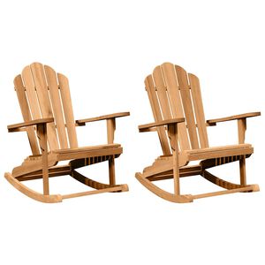 vidaXL Adirondack ljuljačka 2 kom. Smeđa Masivni teakov drvo
