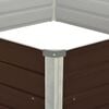 vidaXL Povi&scaron;ena vrtna gredica smeđa 129 x 129 x 45 cm pocinčani čelik