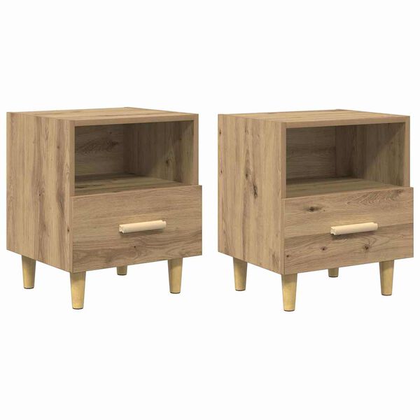 vidaXL Noćni ormar s ladicama 2 pcs Umjetnički hrast 40 x 35 x 47 cm