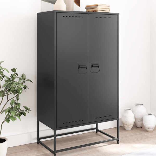 vidaXL Ručke za ormariće 2 pcs Crna 85 x 45 mm Metal