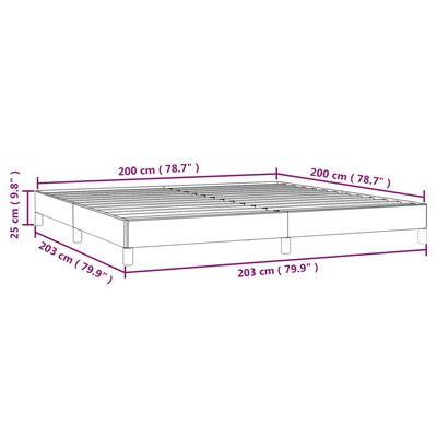 vidaXL Okvir za krevet svjetlosivi 200 x 200 cm baršunasti